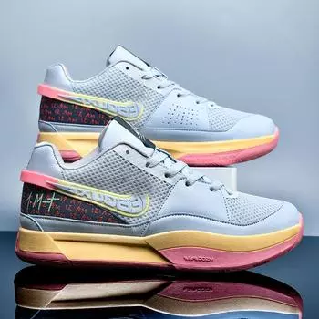 Ja 1 EP износостойкие низкие амортизирующие баскетбольные кроссовки мужские и женские легкие дышащие трение звук 41 светло-серый