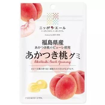 JA Nippon Ale Fukushima Akatsuki Peach Gummi 40gNippon Ale brand with the catchphrase Nippon-born, Nippon Ale brand with the catchphrase Nippon-born, 1
