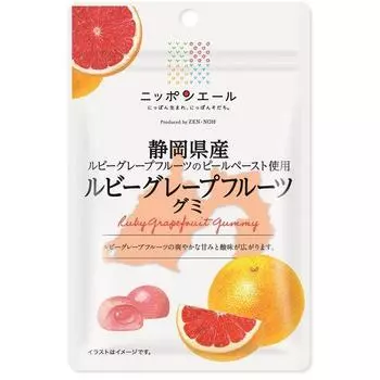 JA Nippon Ale Shizuoka Ruby Grapefruit Gummies 40gNippon Ale brand with the catchphrase Nippon-born Nippon Ale brand with the catchphrase Nippon-born, 1