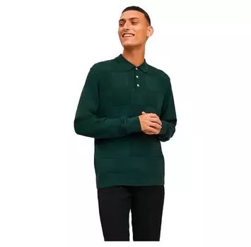 Jack & Jones Checker поло с длинными рукавами S