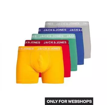 Jack & Jones Larry Solid Plus Size боксеры 5 шт. 4XL
