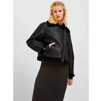 Jack & Jones Lee Aviator Faux Shearling JJXX leather куртка XL