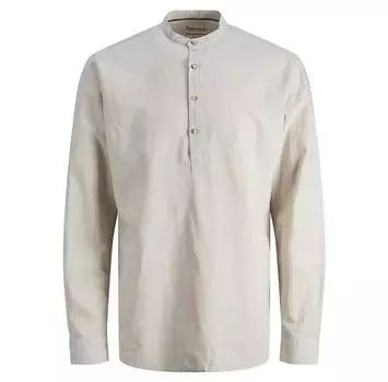 Jack & Jones Summer Half Placket Linen рубашка с длинным рукавом S