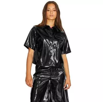 Jack & Jones Vida Faux Leather JJXX рубашка с коротким рукавом 2XS