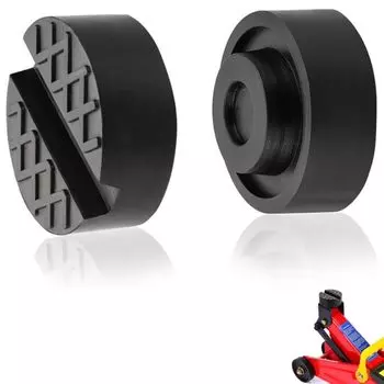 Jack Pad 2 Pack Rubber Pad Jack Lift Pad Super Heavy Duty Grooved Car Universal Parts Replacement Jack Up Adapter