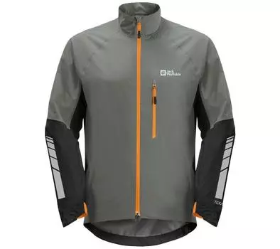 Jack Wolfskin Morobbia 2.5l Jkt M - мужская велосипедная дождевик зеленая 1115521-4143 ОРИГИНАЛ M зелёный