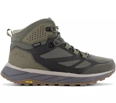 Jack Wolfskin Terraventure Texapore Mid M - Мужские водонепроницаемые походные туфли коричнево-бежевые 4051521-5347 ОРИГИНАЛ