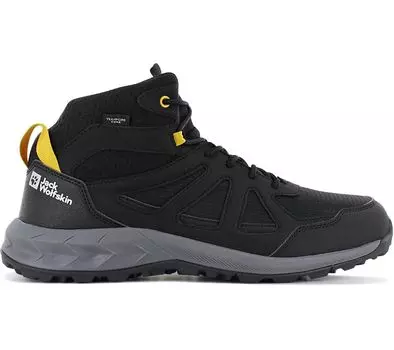 Jack Wolfskin Woodland 2 Texapore Mid M - Мужские водонепроницаемые походные туфли черные 4051261-6055 Ботинки ОРИГИНАЛ