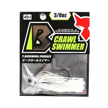 Jackall B Crawl Swimmer 3/8 унции Confidence, белый (1366)