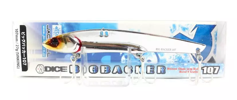 Jackall Big Backer 107 Metal Vibe 27 грамм Тонущая приманка CS Silver (1046)