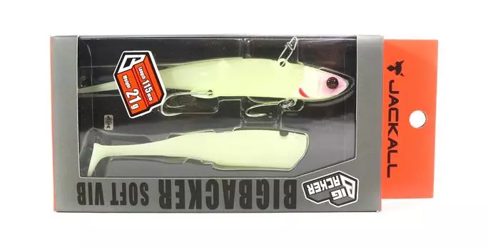 Jackall Big Backer Soft Vib Тонущая приманка 21 грамм Super Glow (5808)