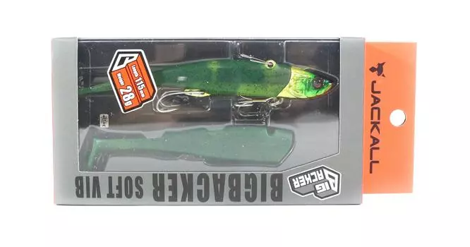 Jackall Big Backer Soft Vib Тонущая приманка 28 грамм зеленого золота (5853)