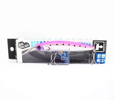 Jackall Big Backer Wangan Minnow 98S-LB Тонущая приманка с розовой спинкой Iwashi (2531)