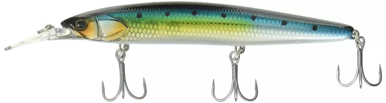 JACKALL Big Bucker Gulf Minnow Scaled Black Sardine 128S-LB
