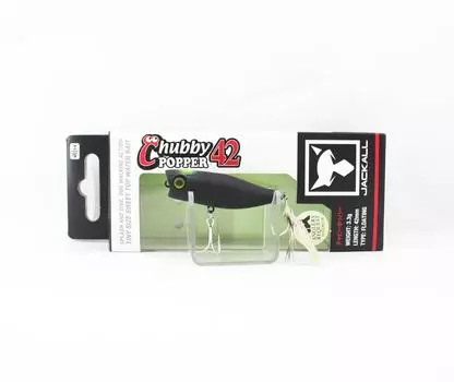 Jackall Chubby Popper 42 Плавающий коврик для приманки, черный (0115)