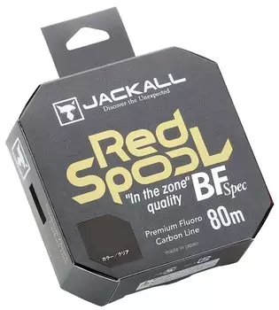 JACKALL Fluoroline красная шпуля BF SPEC 80м 8 фунтов чистый