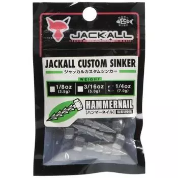 JACKALL JK Custom Sinker Hammer гвоздь 7.0 г (1/4 унции) 6 шт.