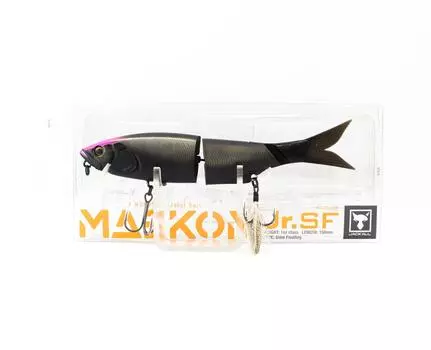 Jackall Maekon JR Медленно плавающая приманка с розовой головкой Aurora Mat Black (5948)