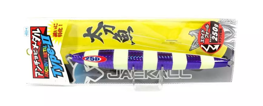 Jackall Metal Jig Анчоус Металл Тип 2 Медленное скольжение 250 грамм PP Светящаяся полоса (5030)