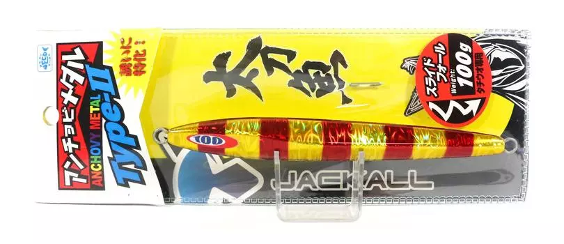 Jackall Metal Jig Анчоус Металл Тип 2 Медленное скольжение 100 грамм RG Stripe (0219)