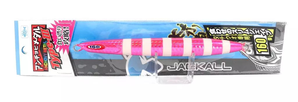 Jackall Metal Jig Анчоус Металл Тип 3 Флаттер 160 грамм Розовая светящаяся полоса (9990)