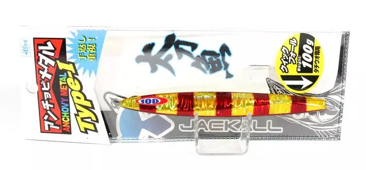 Jackall Metal Jig Анчоусы Металл Тип 1 Стандарт 130 грамм Полоса из красного золота (9817)