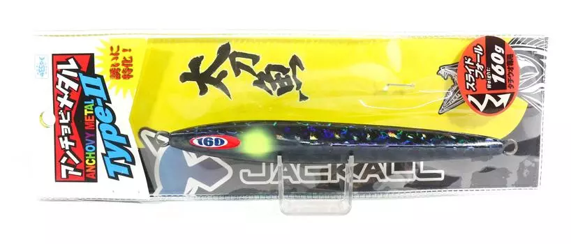 Jackall Metal Jig Anchovy Metal Тип 2 Slow Slide 160 грамм Stealth Черный (0479)