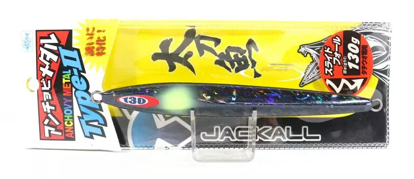 Jackall Metal Jig Anchovy Metal Тип 2 Slow Slide 130 грамм Stealth Черный (0370)