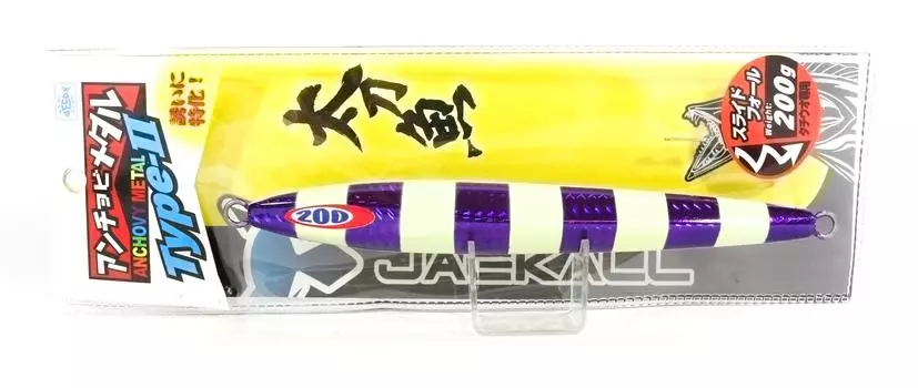 Jackall Metal Jig Anchovy Metal Type 2 Slow Slide 200 грамм ПП светящаяся полоска (0493)