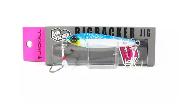 Jackall Metal Jig Big Backer 40 грамм Синий Розовый Светящаяся Точка (2910)