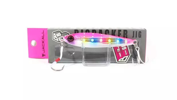 Jackall Metal Jig Big Backer 60 grams Pink Candy Glow Dot (2958)