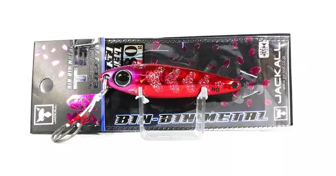 Jackall Metal Jig Bin Bin TG Tungsten 80 грамм Красный Ika Glow (1929 год)