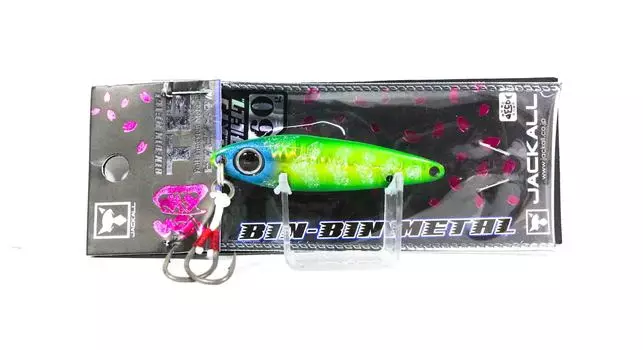 Jackall Metal Jig Bin Bin TG Tungsten 60 грамм Зеленое золото Ika Glow (1912)