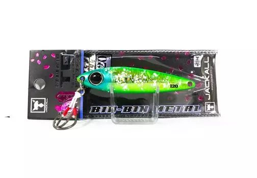 Jackall Metal Jig Bin Bin TG Tungsten 120 грамм Зеленое золото Ika Glow (2001)