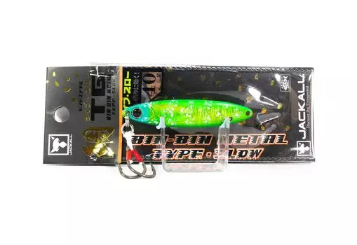 Jackall Metal Jig Bin Bin TG Type Slow Вольфрам 40 грамм Зеленое Золотое свечение (9798)