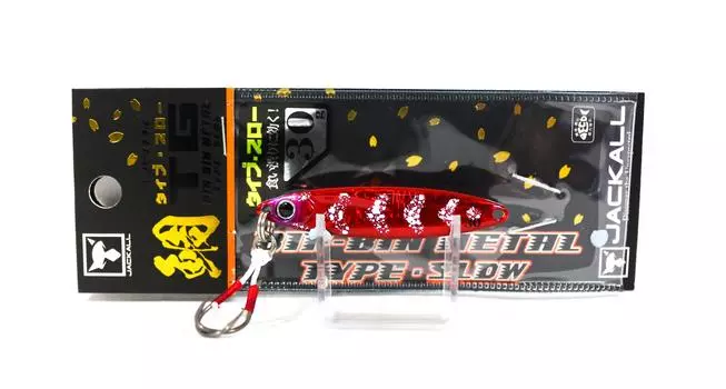 Jackall Metal Jig Bin Bin Тип TG Медленный вольфрам 30 грамм R Ika Glow (9699)