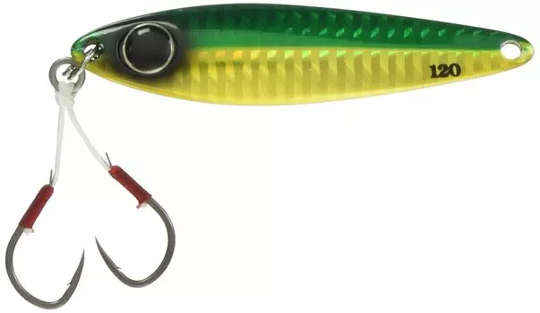 JACKALL Metal Jig Binbin Metal TG 120g Green Gold.