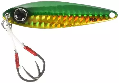 JACKALL Metal Jig Binbin Metal TG 60g Green Gold.