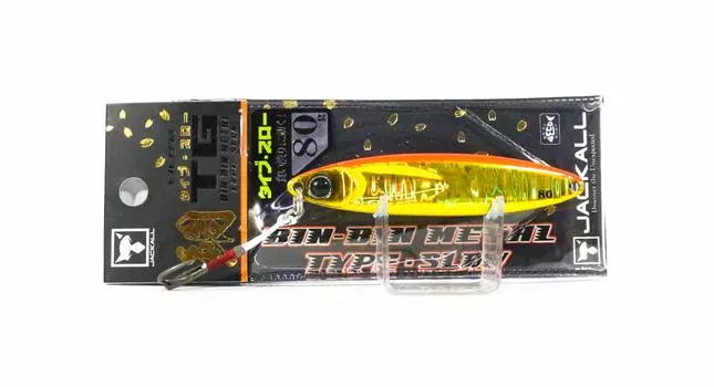 JACKALL Metal Jig Binbin Metal TG Type Throw 80g Orange Gold