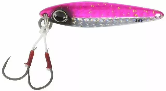 JACKALL Metal Jig Bing Metal TG 40g Micro Pink (Glow Edge).