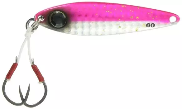 JACKALL Metal Jig Bing Metal TG 60g Micro Pink (Glow Edge).