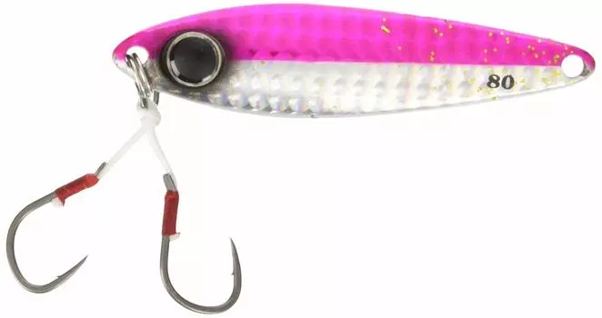 JACKALL Metal Jig Bing Metal TG 80g Micro Pink (Glow Edge).