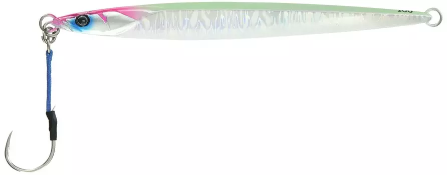 JACKALL Metal Jig Bumbles Jig 200g G204 Glow Wave Holo Semi-Long Edge/Magma