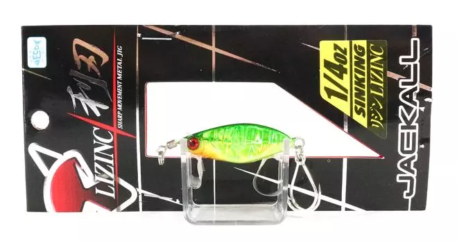 Jackall Metal Jig Lizinc 1/4 унции HL Зеленая задняя часть, золотистый (9014)