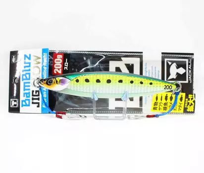 Jackall Металлический джиг Bambluz Slow 200 граммов Glow Belly Lens Iwashi (8343)