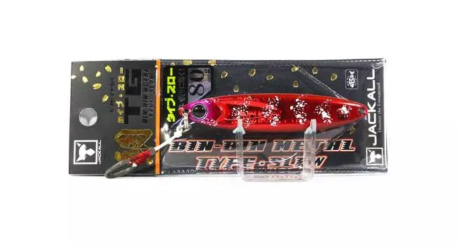 Jackall Металлический Джиговый Контейнер Тип TG Медленный Вольфрам 80 грамм Красный Ika Glow (9934)
