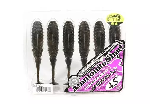 Jackall Мягкая Приманка Аммонит Шад 4,5 дюйма Vibe Tail Зеленый Тыквенный Перец (2916)