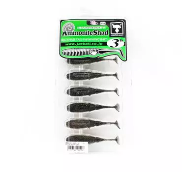 Jackall Мягкая Приманка Аммонитовый Шэд 3 Дюйма Vibe Tail Золото-Черный Шэд (9427)