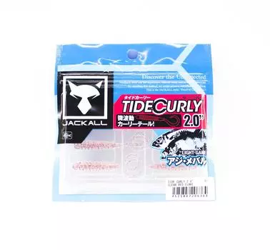 Jackall Мягкая приманка Прилив Кудрявый 2 дюйма Прозрачная Красная Чешуйка (6364)