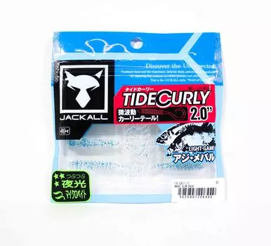 Jackall Мягкая приманка Tide Curly 2 дюйма Iwashi Glow Crush (6449)